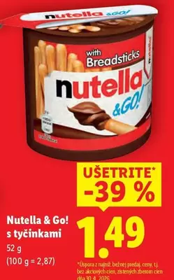 Nutella -  & Go! s tyčinkami