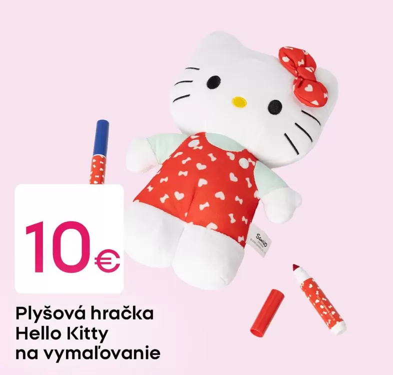 Hello Kitty - Plyšová hračka na vymaľovanie