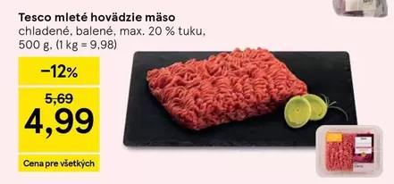 Mleté hovädzie mäso