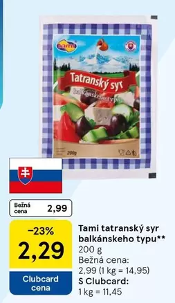 Tami tatranský syr balkánskeho typu