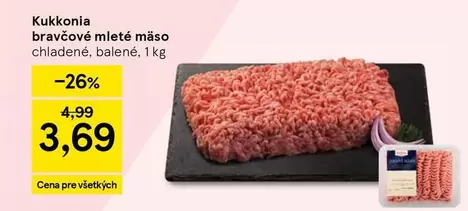 bravčové mleté mäso chladené, balené, 1 kg
