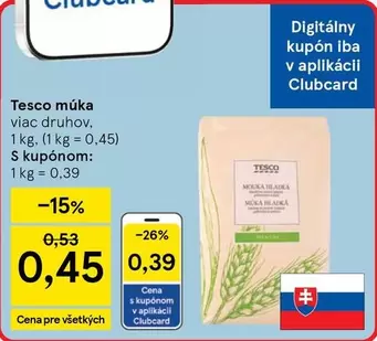 Tesco múka viac druhov