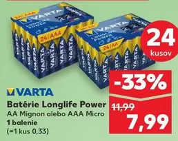 Baterie Longlife Power AA Mignon alebo AAA Micro