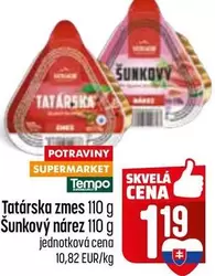 Tatárska zmes; Šunkový nárez