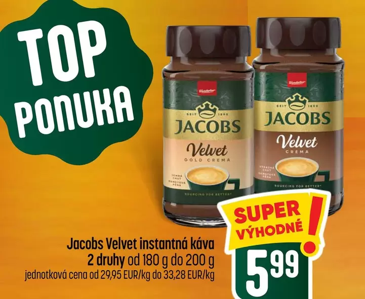 Velvet - Jacobs  instantná káva
