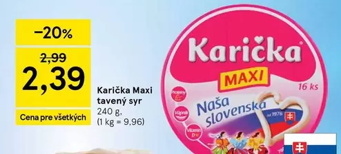 Karička Maxi tavený syr