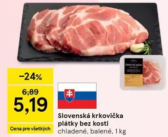 Slovenská krkovička plátky bez kosti