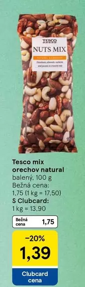Mix - Tesco mix orechov natural