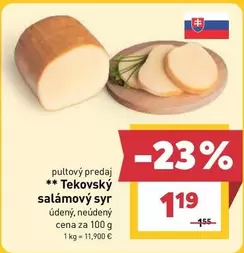 Tekovský salámový syr