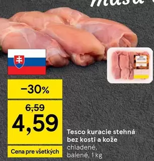 Tesco kuracie stehná bez kosti a kože
