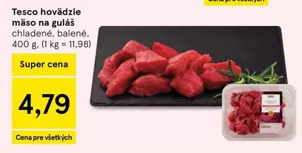 Hovädzie mäso na guláš