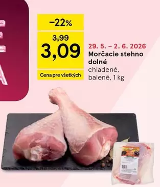 Morčacie stehno dolné chladené, balené