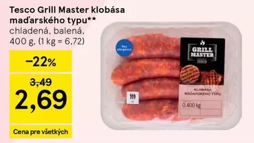 Grill Master klobása maďarského typu