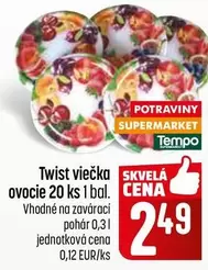 Twist viečka ovocie