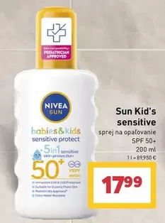Nivea - Sun Kid's sensitive sprej na opalovanje SPF 50+