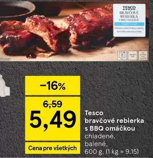 Bravčové rebr
a s BBQ om
a
kou
