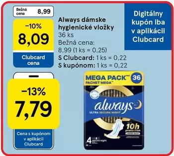 dámske hygienické vložky