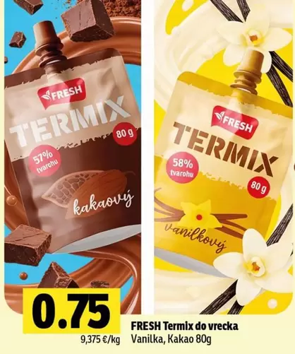 Termix do vrecká Kakaový, Vanilkový