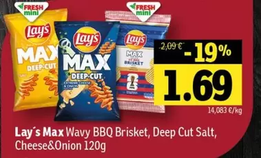 Max Wavy BBQ Brisket, Deep Cut Salt, Cheese&Onion