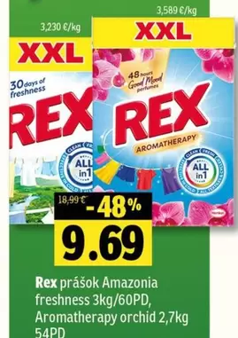 prášok Amazonia freshness 3kg/60PD, Aromatherapy orchid 2,7kg 54PD