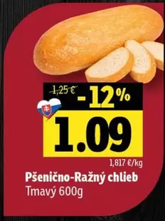 Pšenično-Ražný chlieb Tmavý