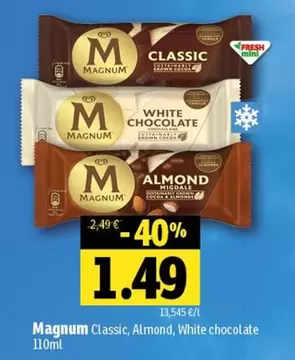 Classic, Almond, White chocolate