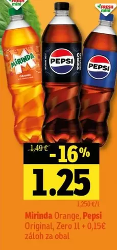 Mirinda Orange, Pepsi Original, Zero