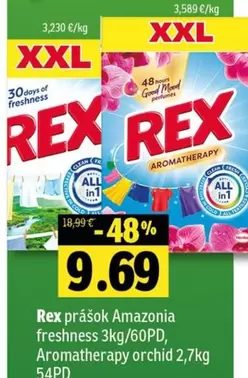 prášok Amazonia freshness 3kg/60PD, Aromatherapy orchid 2,7kg 54PD
