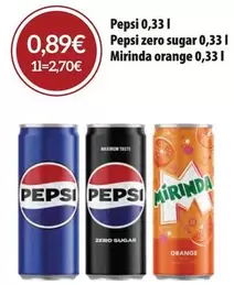 Pepsi, Pepsi zero sugar, Mirinda orange