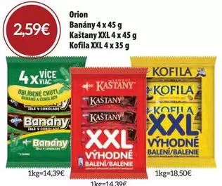 Banány, Kaštany, Kofila XXL