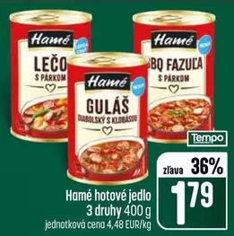 Hamé hotové jídlo