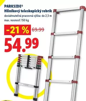Hliníkový teleskopický rebrík