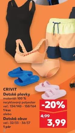 Detské plavky a obuv