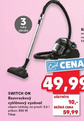 Switch - Bezvreckový cyklónový vysávač