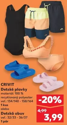 Detské plavky vel.: 134/140 - 158/164, Detská obuv vel.: 32/33 - 36/37