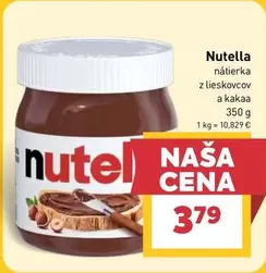 Nutella - nátierka z lieskovcov a kakaa
