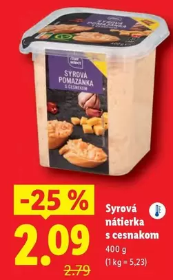 Syrová nátierka s cesnakom