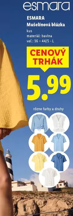 Mušelínová blůzka