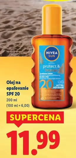 Nivea - Olej na opalowanie SPF 20