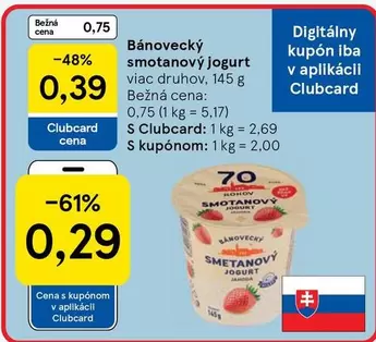 Bánovecký smotanový jogurt