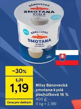 Milsy smotana kyslá pochúťková