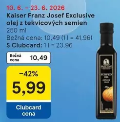 Kaiser Franz Josef Exclusive olej z tekvicových semien