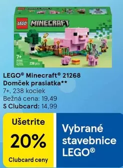 Lego - LEGO Minecraft 21268 Domček prasiatka