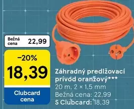 Zahradní predlžovací prívod oranžový