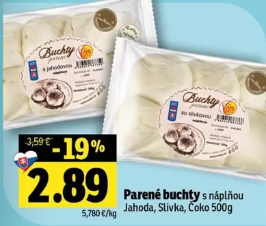 Parené buchty s náplňou Jahoda, Slivka, Čoko
