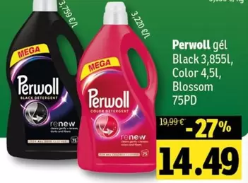 Perwoll gél Black 3,855l, Color 4,5l, Blossom 75PD