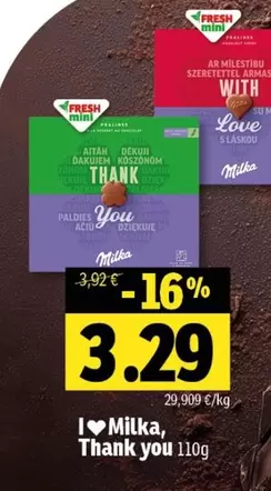 Milka - I Love , Thank you