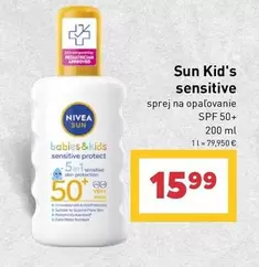 Nivea - Sun Kid's sensitive sprej na opalovanie SPF 50+