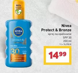 Nivea - Protect & Bronze sprej na opalovanie SPF 30