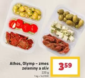 Athos, Olymp - zmes zeleniny a oliv